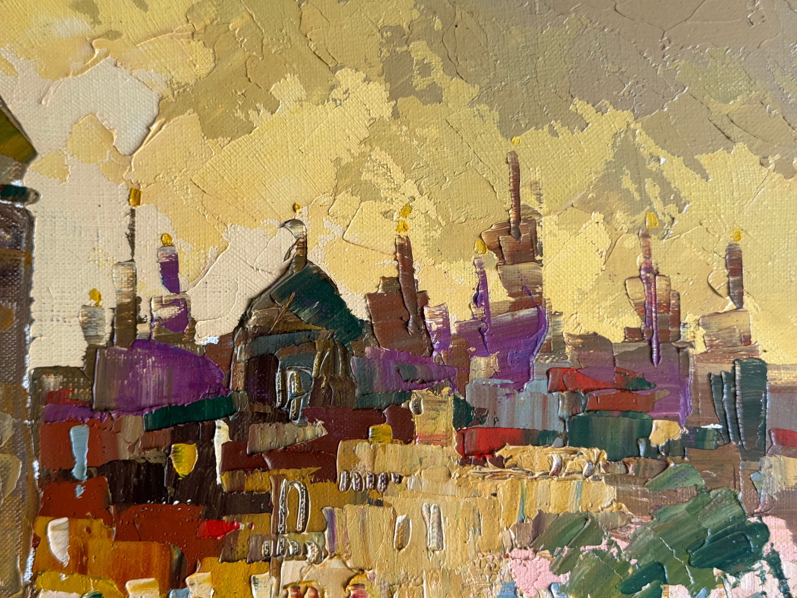 Oil painting with frame it's evening K. Leonid - 3