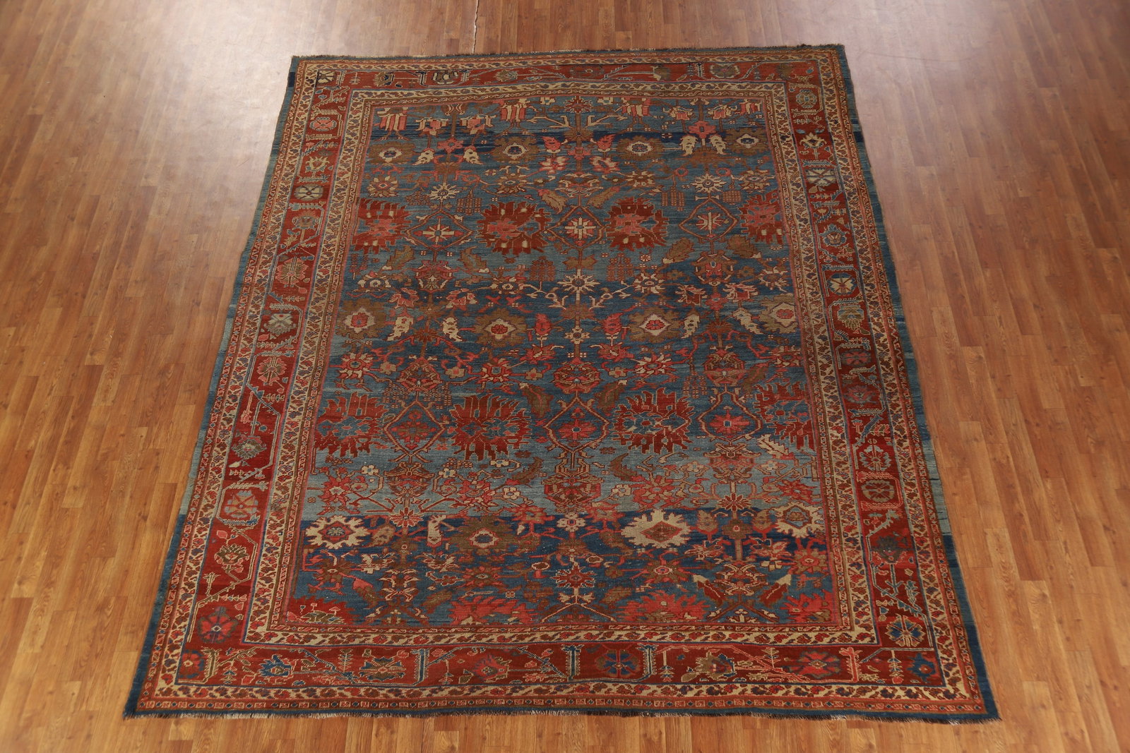 Pre-1900 Vegetable Dye Heriz Bakhshayesh Persian Area Rug 9x11 - 17