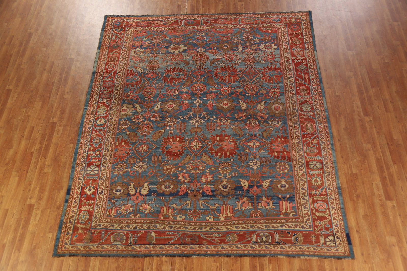 Pre-1900 Vegetable Dye Heriz Bakhshayesh Persian Area Rug 9x11 - 3