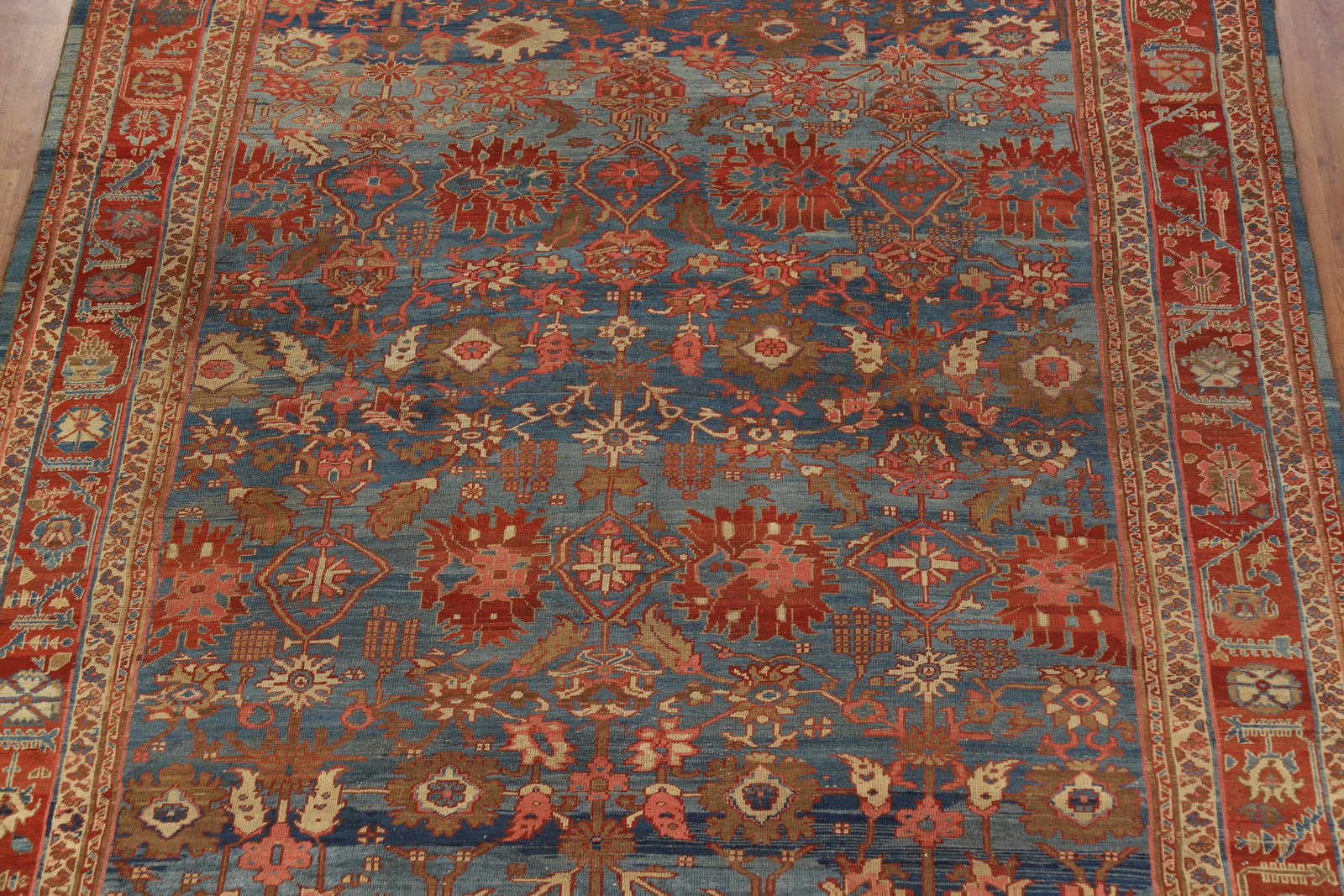 Pre-1900 Vegetable Dye Heriz Bakhshayesh Persian Area Rug 9x11 - 4
