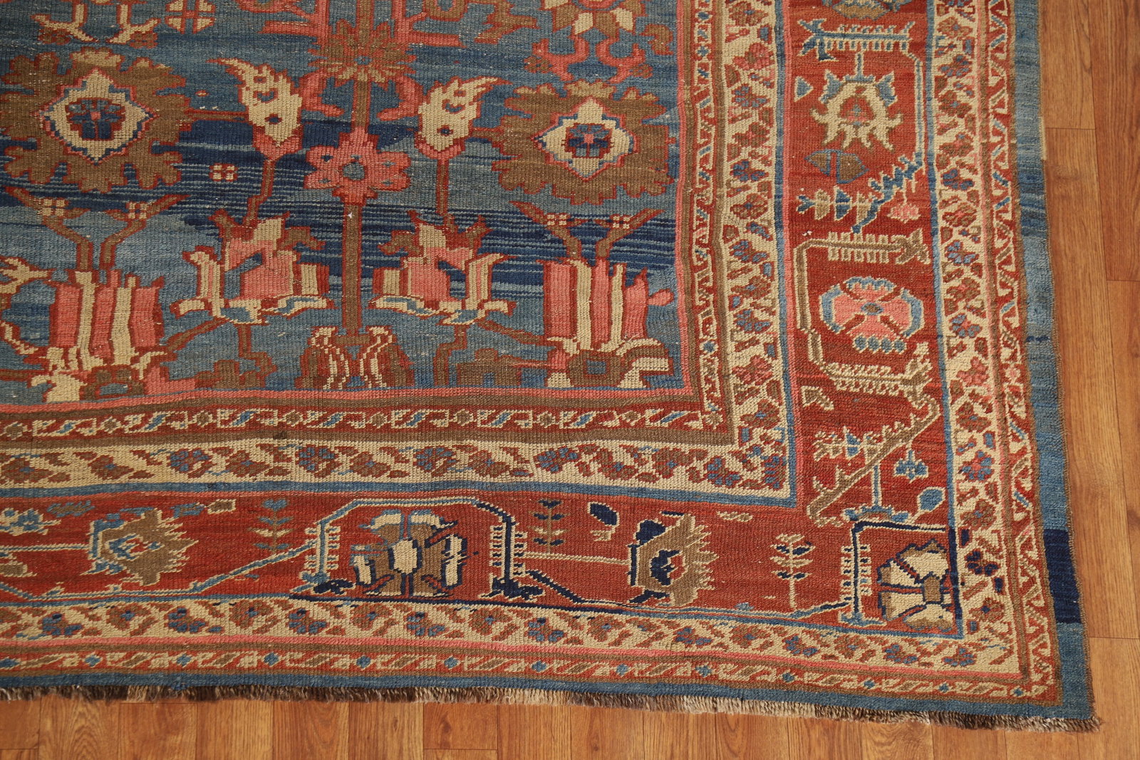 Pre-1900 Vegetable Dye Heriz Bakhshayesh Persian Area Rug 9x11 - 5
