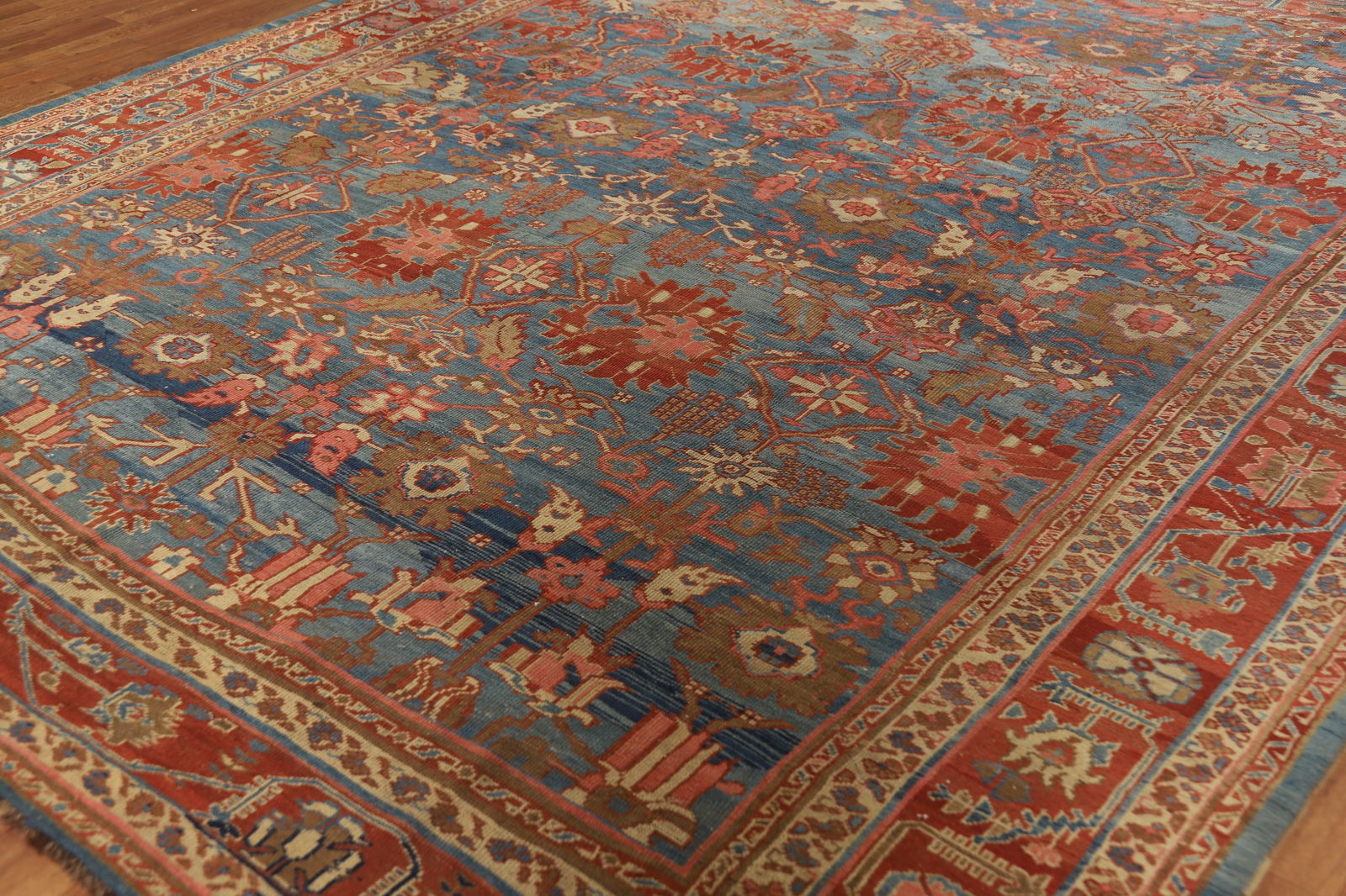 Pre-1900 Vegetable Dye Heriz Bakhshayesh Persian Area Rug 9x11 - 7