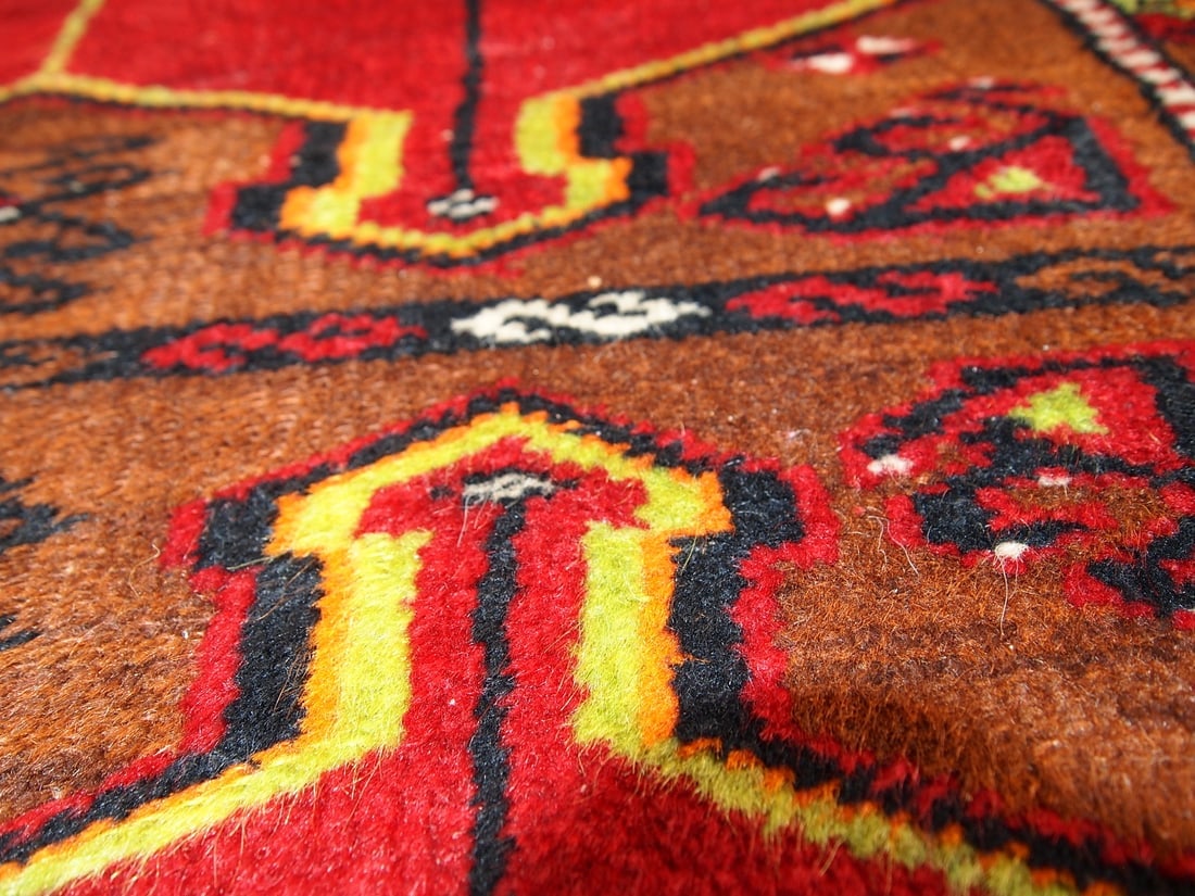 Hand made antique collectible Turkish Yastik rug 2.5' x 6.2' ( 76cm x 190cm ) 1920 - 7