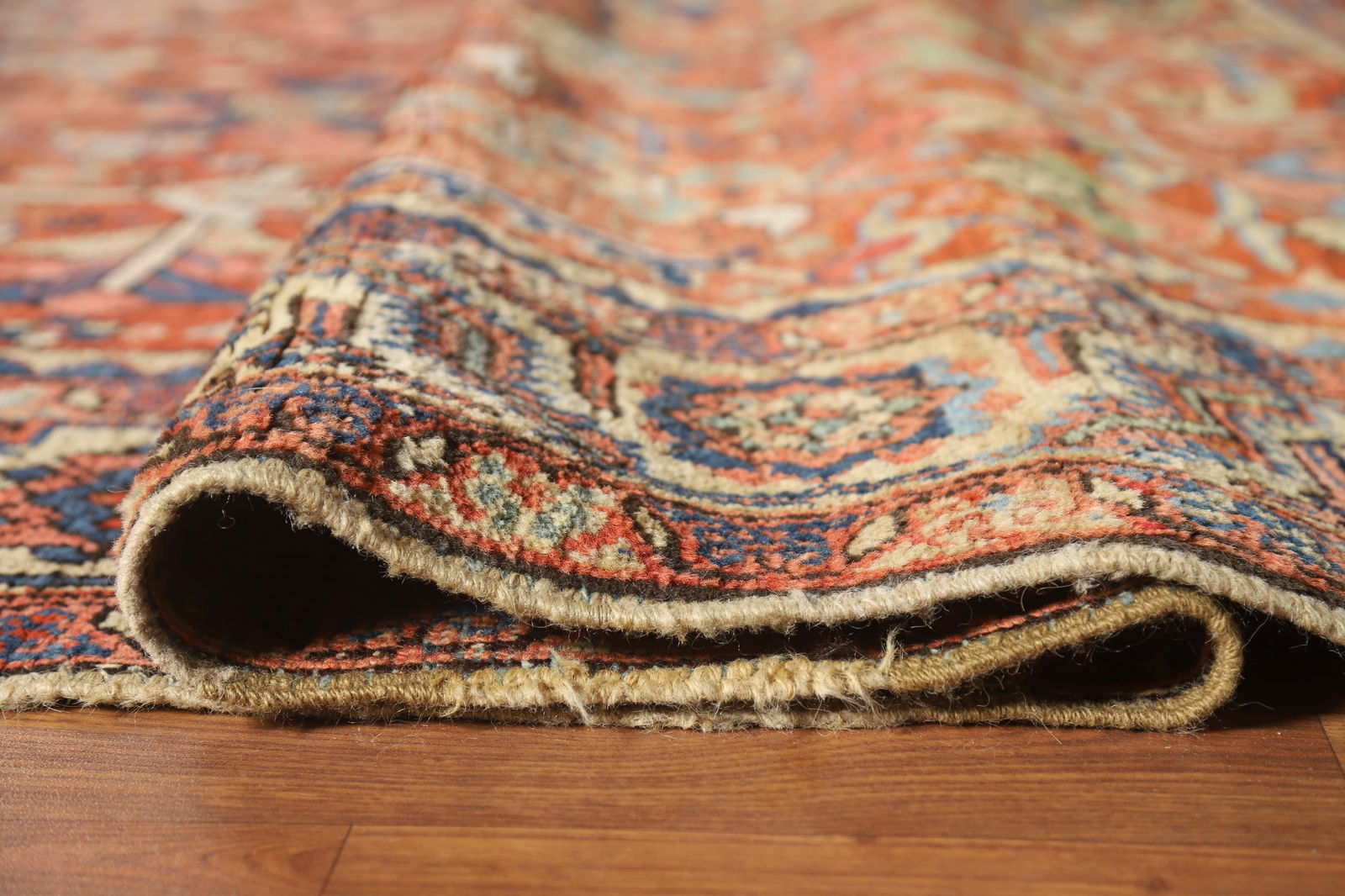 Pre-1900 Vegetable Dye Heriz Serapi Persian Area Rug 9x12 - 14