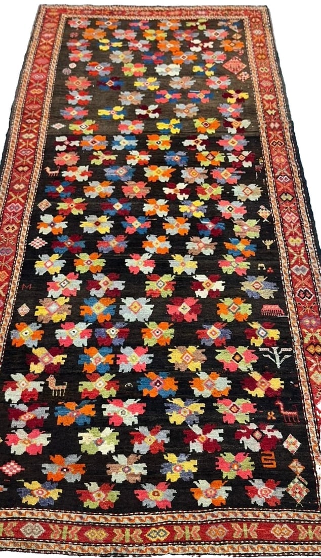 Hand Knotted Karabagh Tribal Wool Runner Caucasian Oriental Area Rug 5' x 11'6" - 2