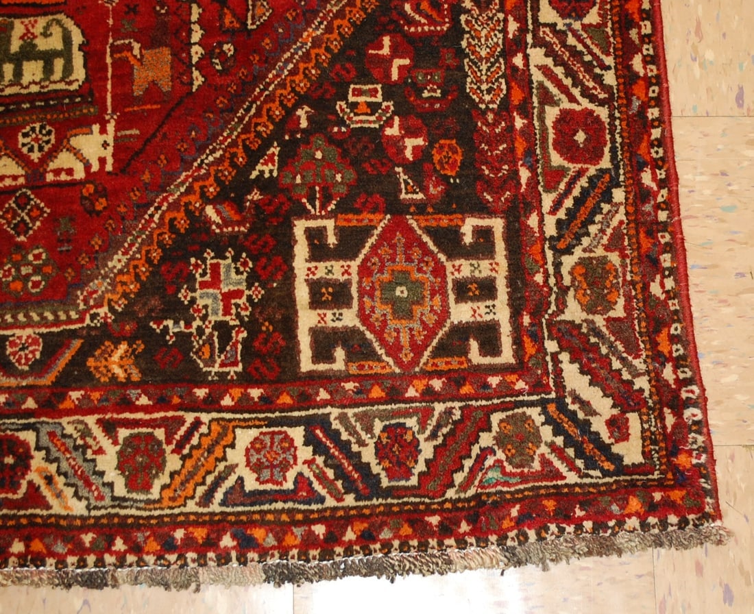 Persian SHIRAZ RUG 4x4.10 - 2