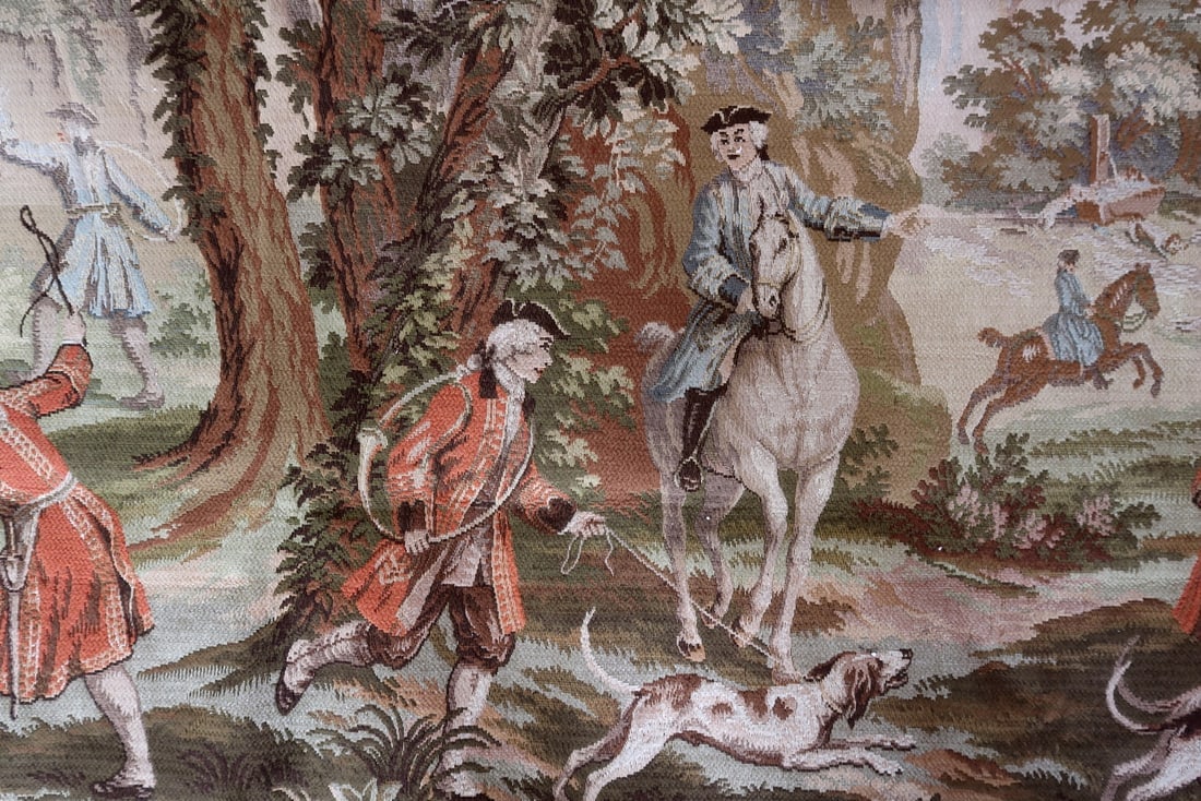 Mid-Century German Tapestry Wall Hanging 6.11' x 5.1' (156cm x 214cm), 1950s - 4