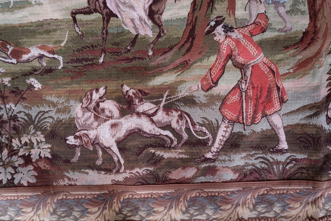 Mid-Century German Tapestry Wall Hanging 6.11' x 5.1' (156cm x 214cm), 1950s - 5