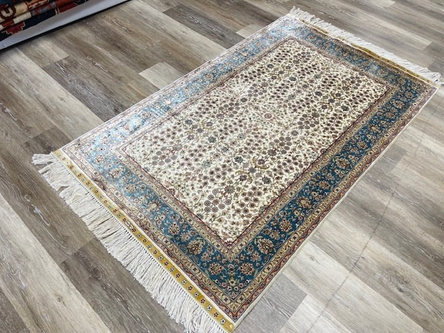 Fine Turkish Herekeh design silk rug-5298 - 6