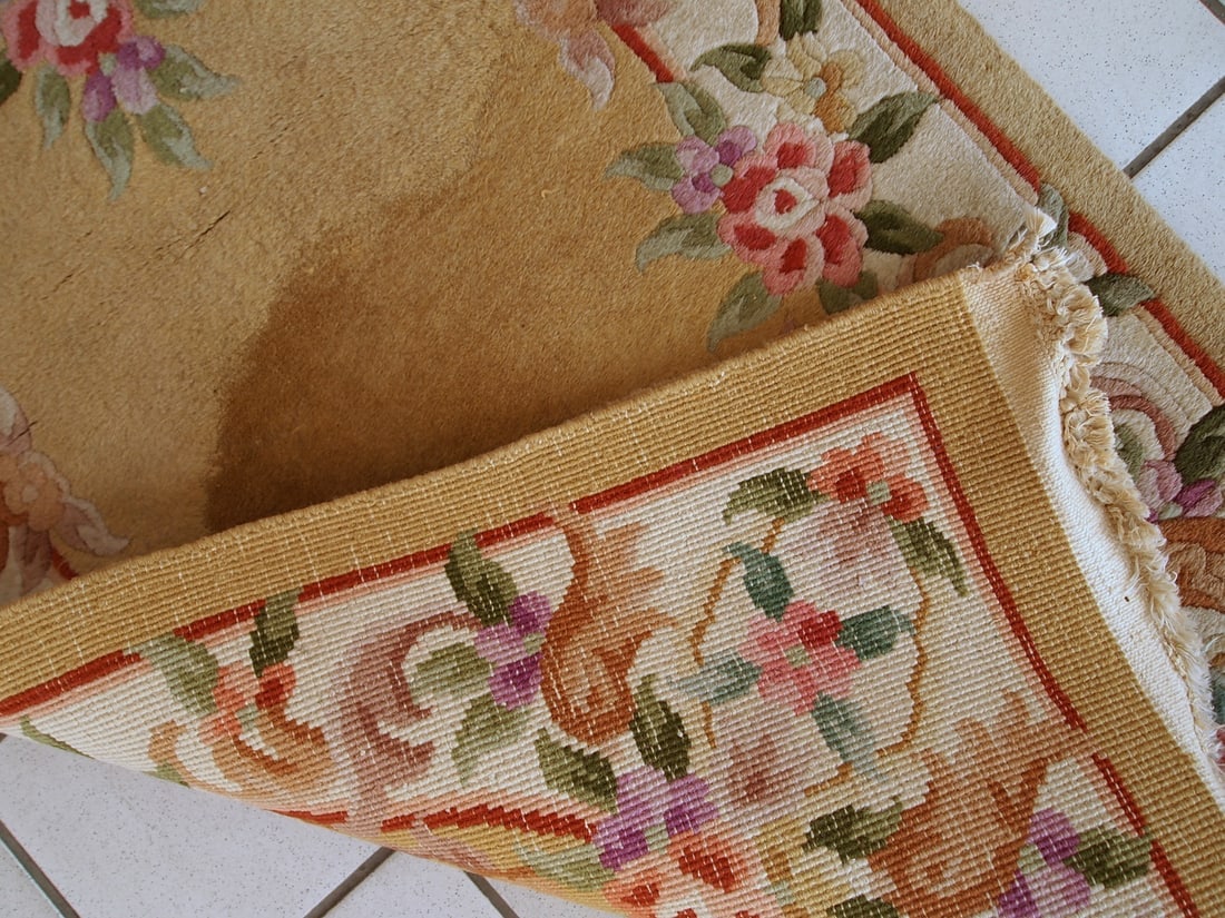 Handmade vintage Art Deco Chinese runner 2.3' x 9.9' (70cm x 303cm) 1970s - 7