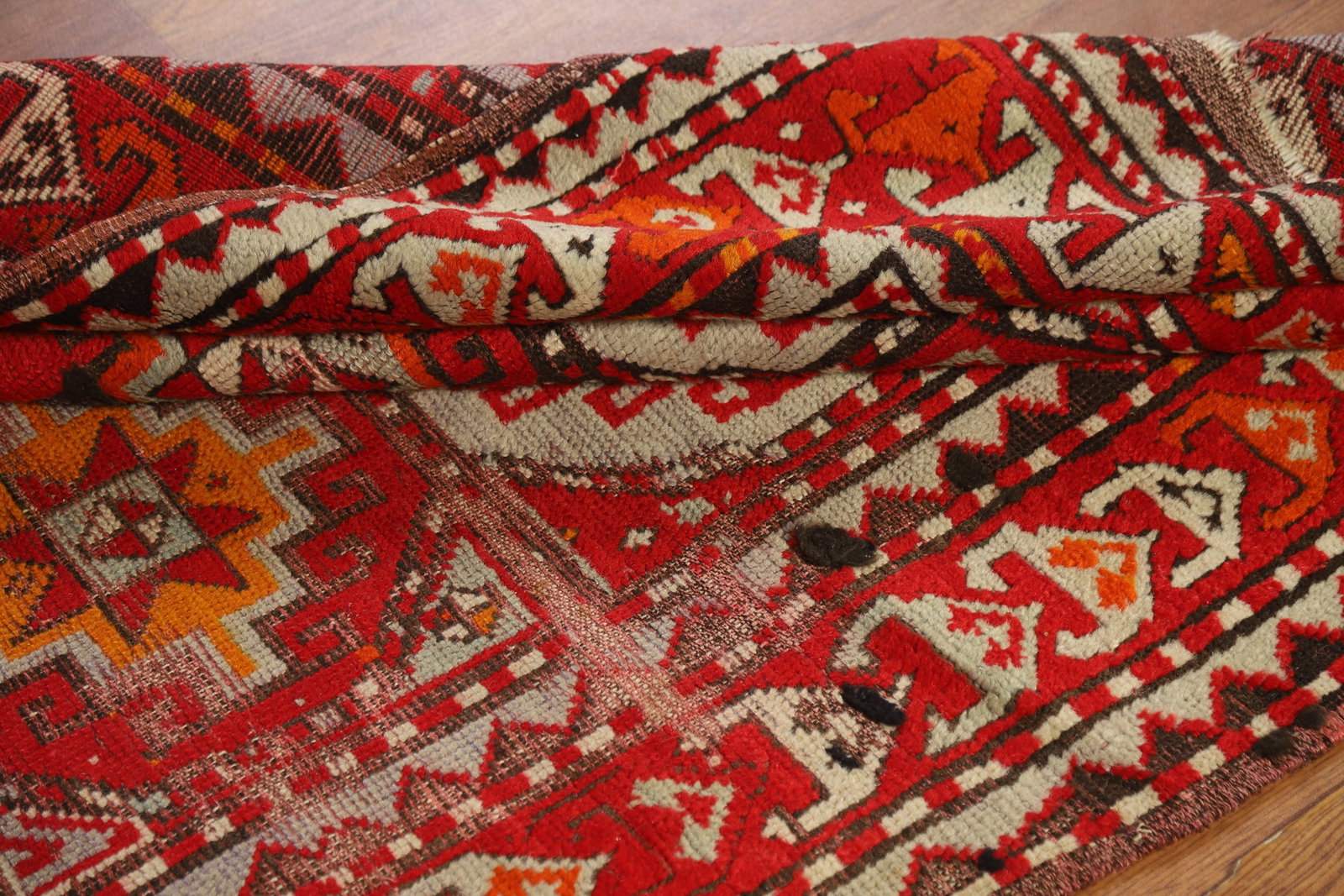 Pre-1900 Vegetable Dye Anatolian Turkish Runner Rug 4x10 - 14