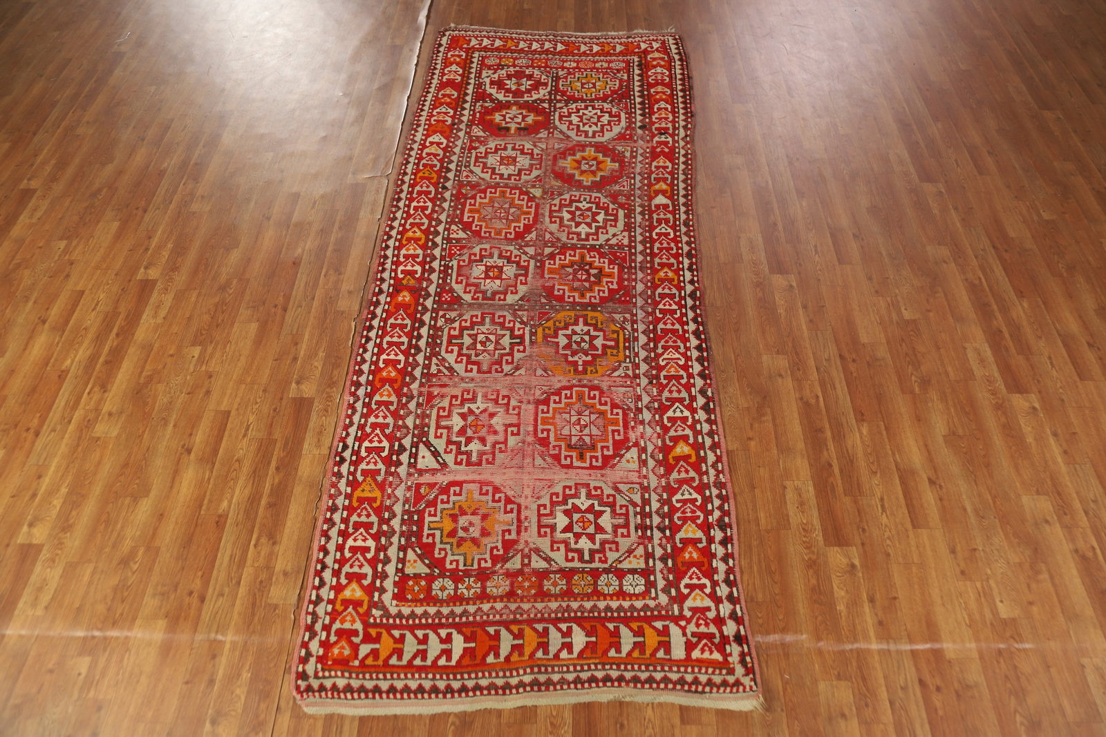 Pre-1900 Vegetable Dye Anatolian Turkish Runner Rug 4x10 - 3
