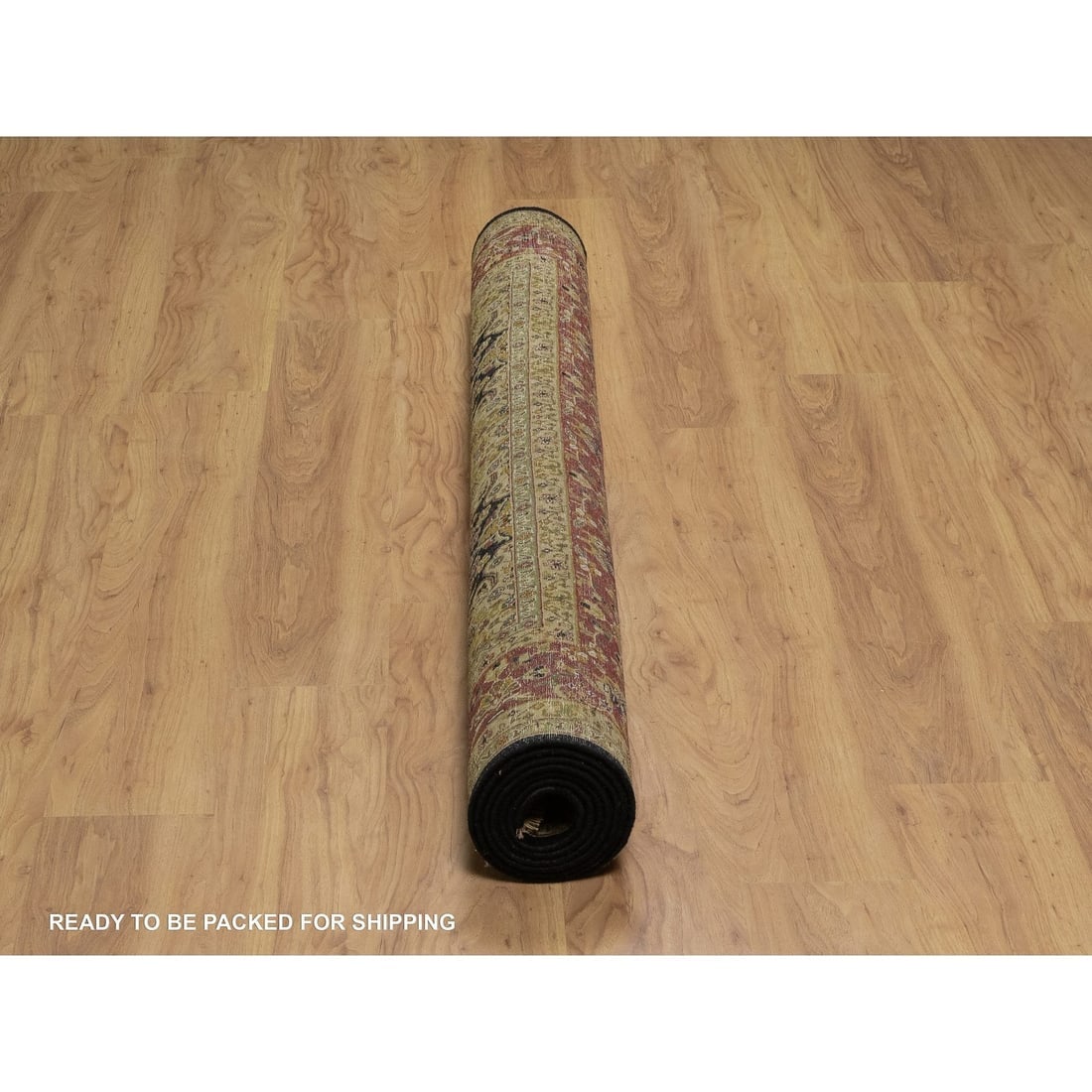 Onyx Black Intricate Kashan Revival New Zealand Wool Hand Knotted Rug - 9