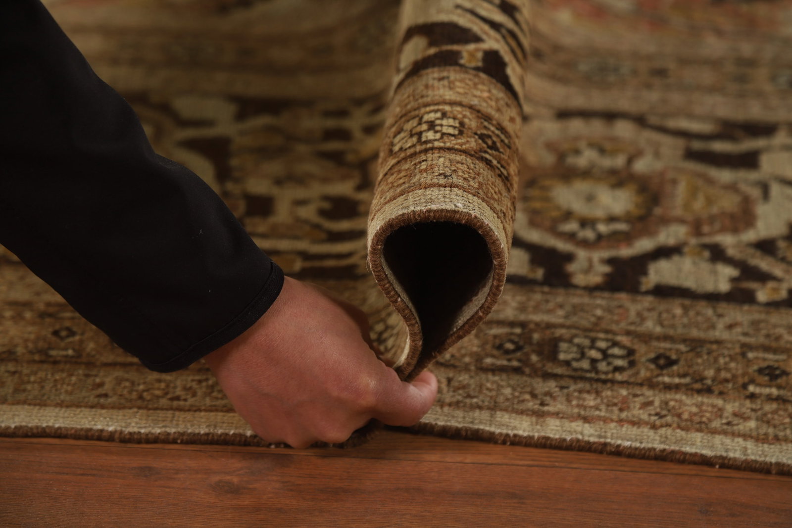 Pre-1900 Vegetable Dye Tabriz Haj jalili Persian Area Rug 9x13 - 18