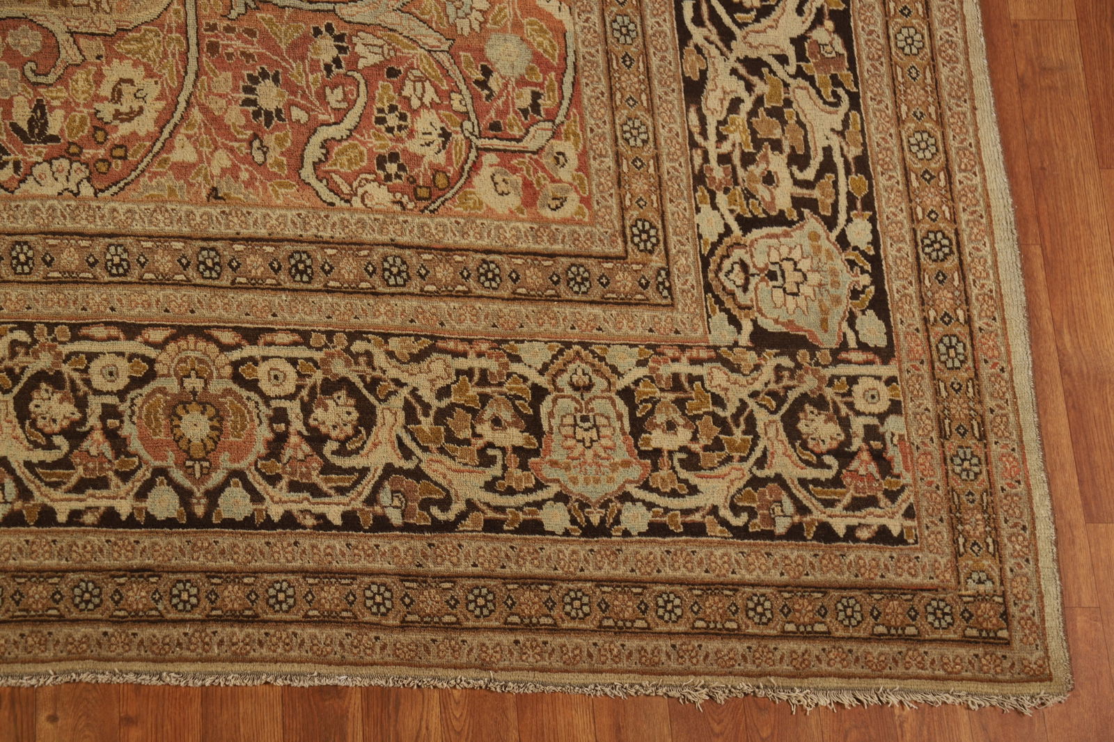 Pre-1900 Vegetable Dye Tabriz Haj jalili Persian Area Rug 9x13 - 5