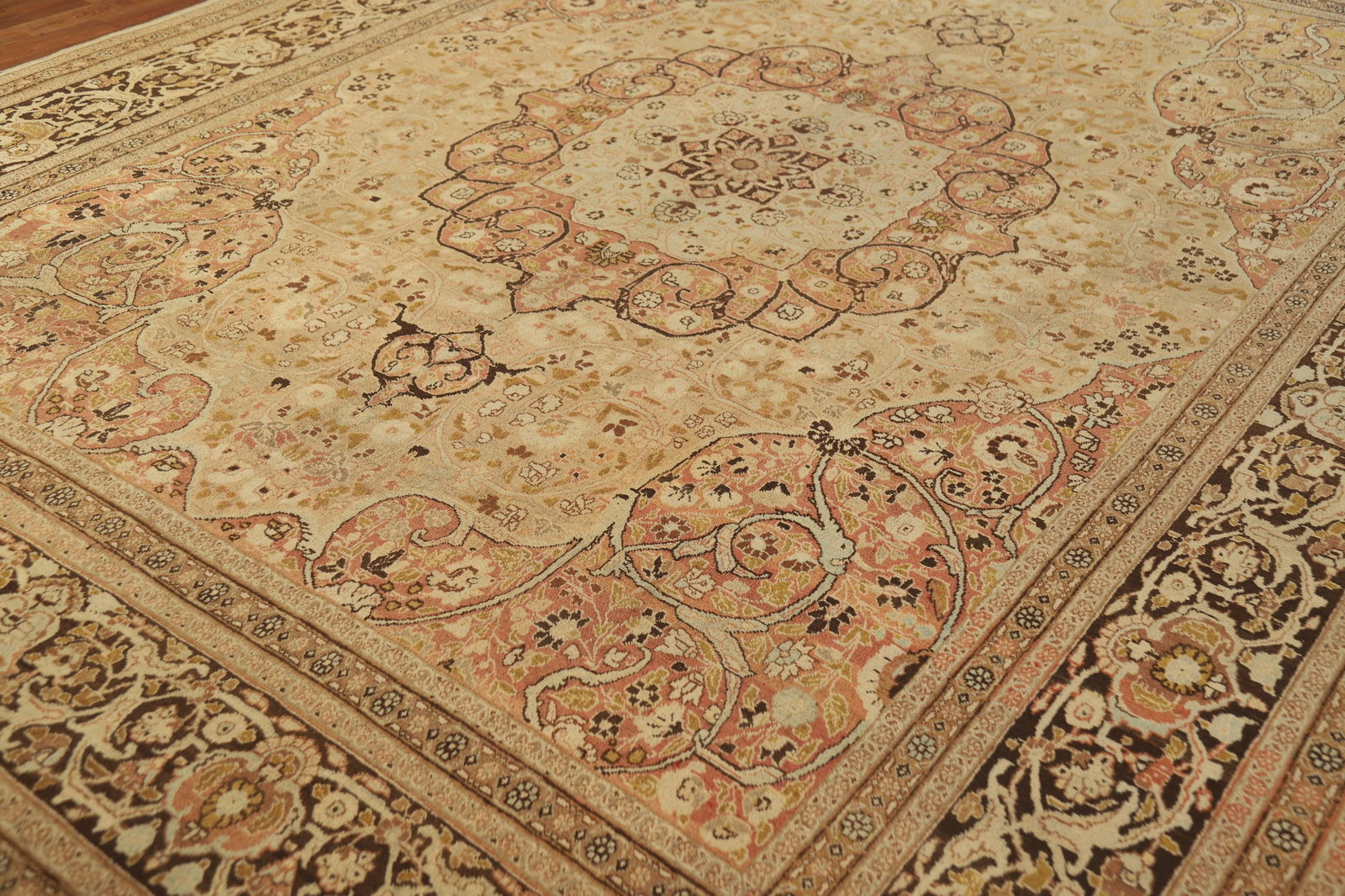 Pre-1900 Vegetable Dye Tabriz Haj jalili Persian Area Rug 9x13 - 7