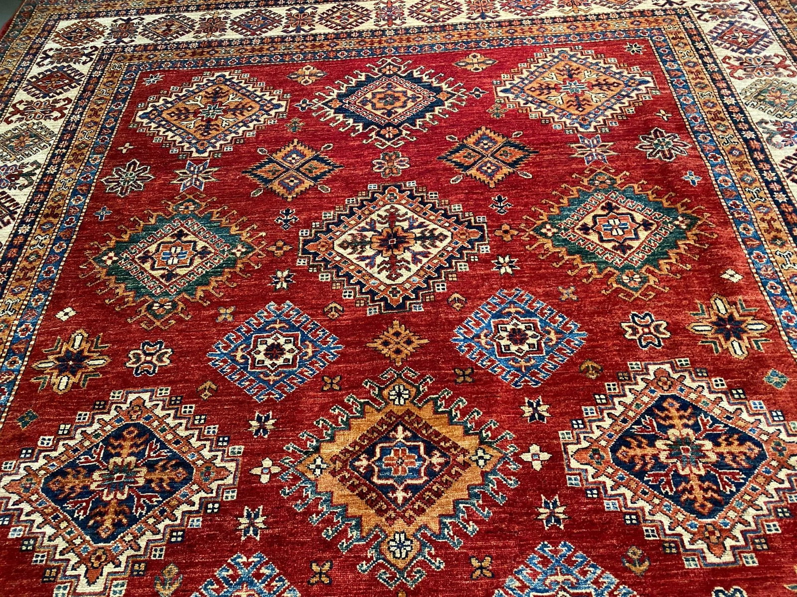EXQUISITE FINE SUPER KAZAK RUG 8'.2"x11'.2" - 3