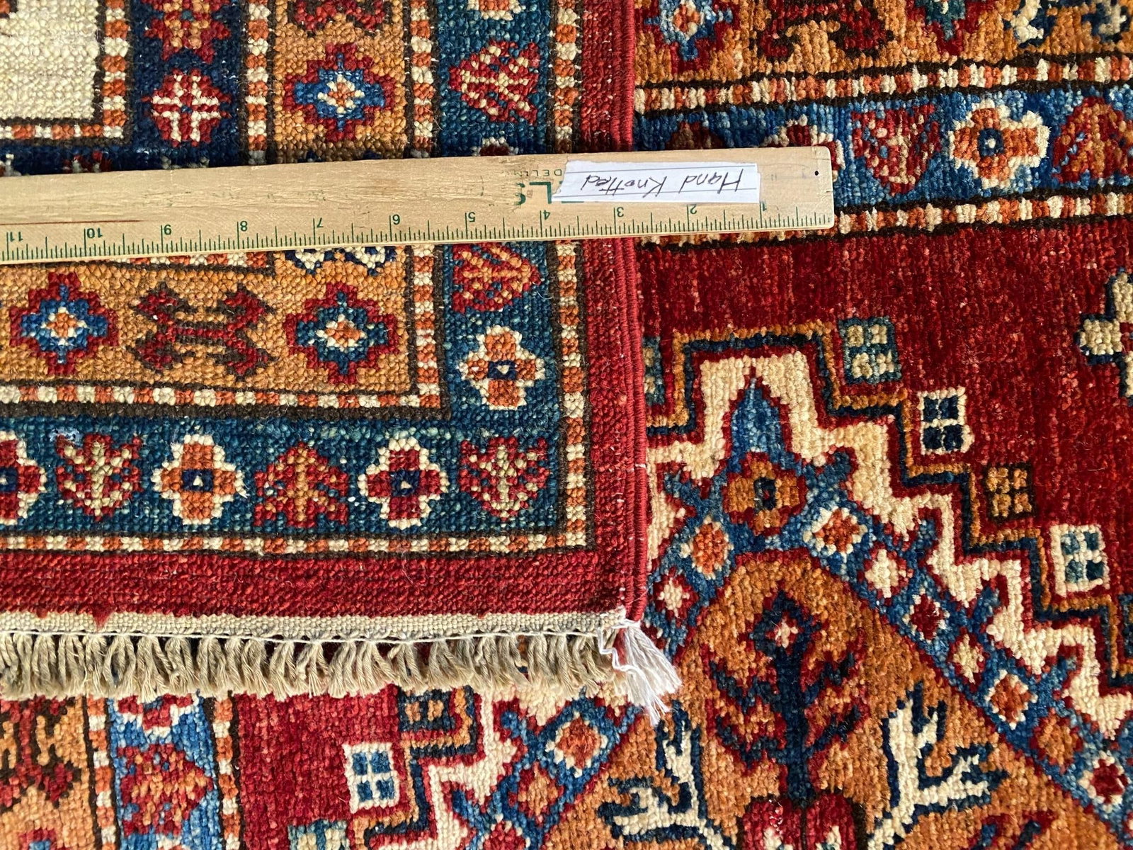 EXQUISITE FINE SUPER KAZAK RUG 8'.2"x11'.2" - 9