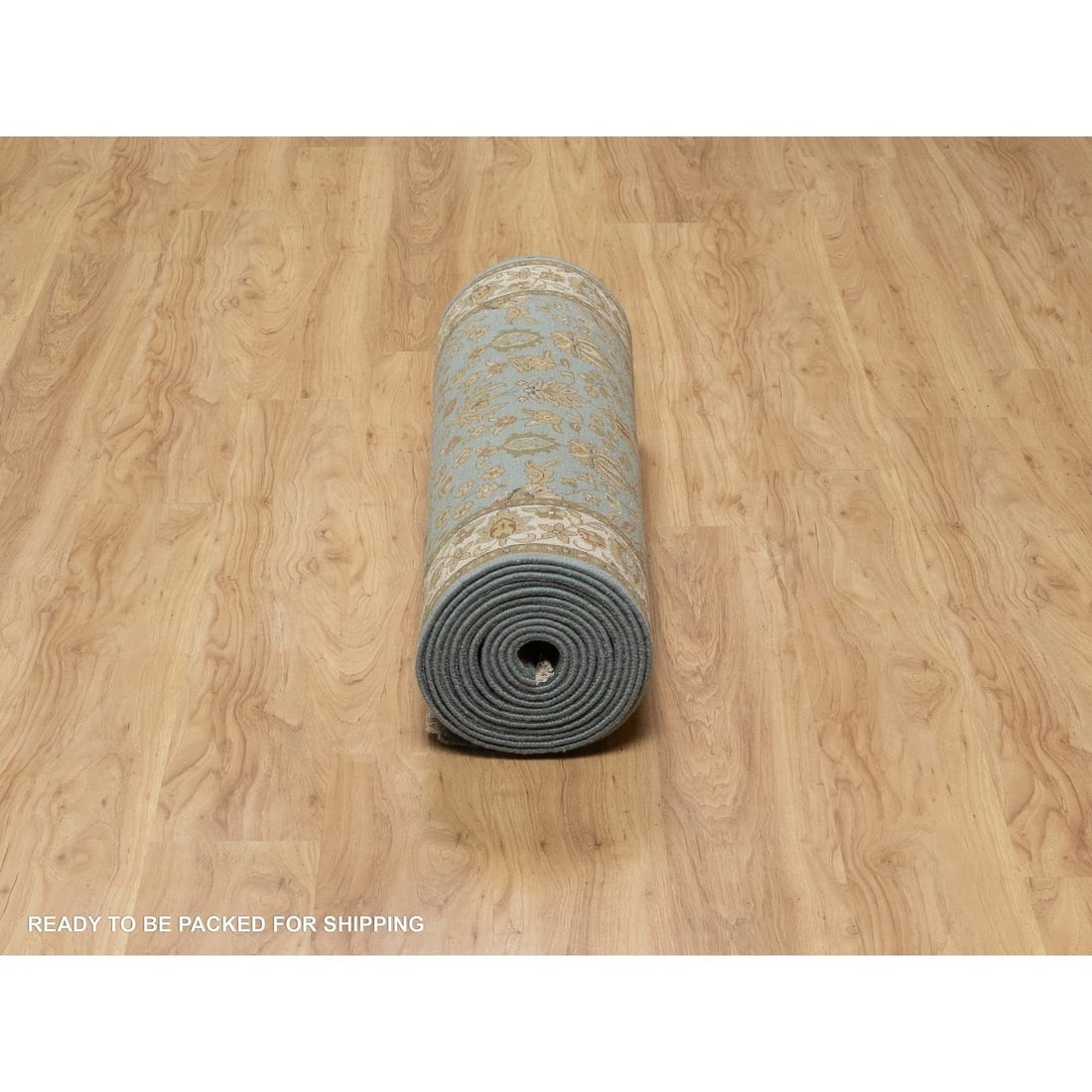 Blue Tabriz Revival Hand Knotted New Zealand Wool Runner Oriental Rug - 6