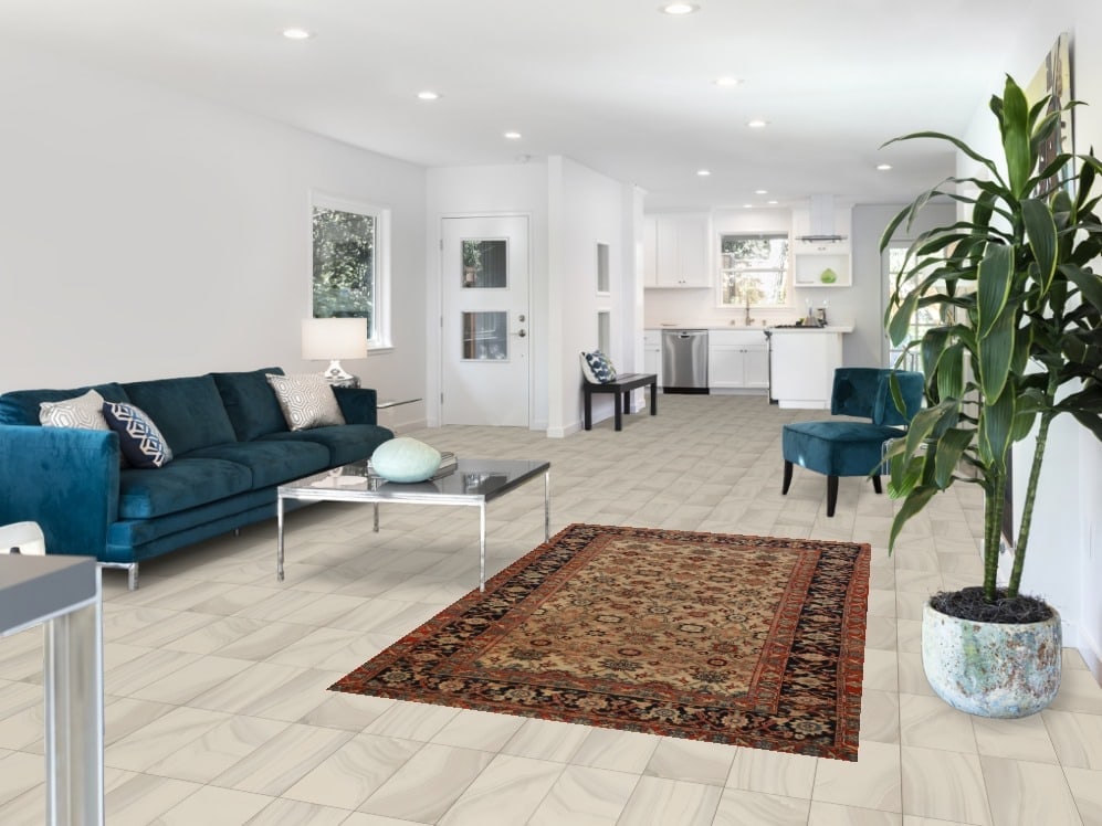 Pre-1900 Vegetable Dye Sarouk Farahan Persian Rug 4x7 - 2