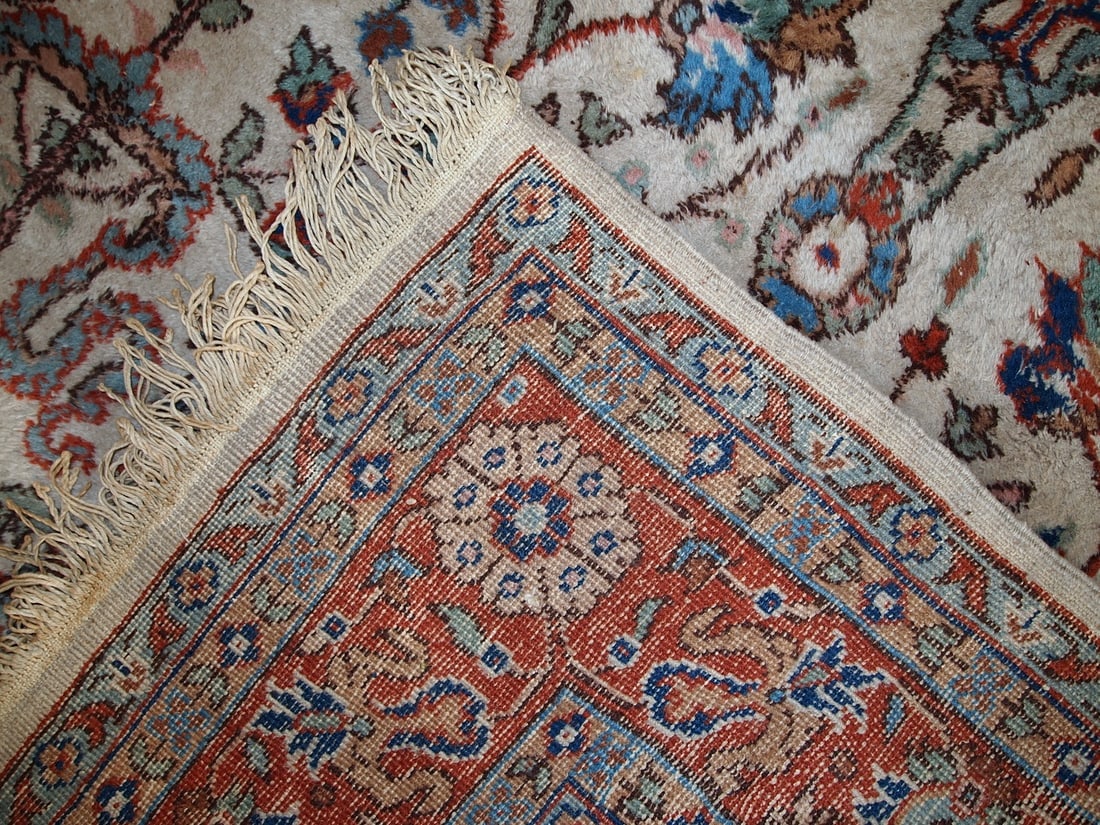 Handmade vintage Persian Mashad rug 6.9' x 10.9' (210cm x 334cm) 1950s - 10