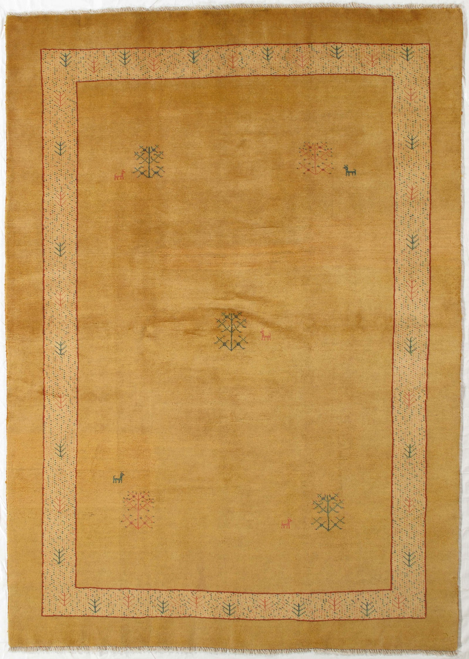 Gabbeh Persian 6.5x9.3: Title:Gabbeh Persian 6.5x9.3 Origin:Iran Year:New Materials:wool Size:6.5x9.3 Description:Gabbeh Persian Reserve: $1,000.00 Shipping: Domestic: Flat-rate of $150.00 to anywhere within the