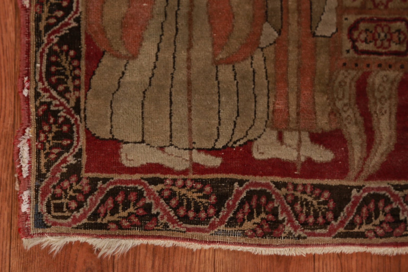 Set of 2 Pre-1900 Vegetable Dye Kerman Ravar Persian Rug 2x3 - 4