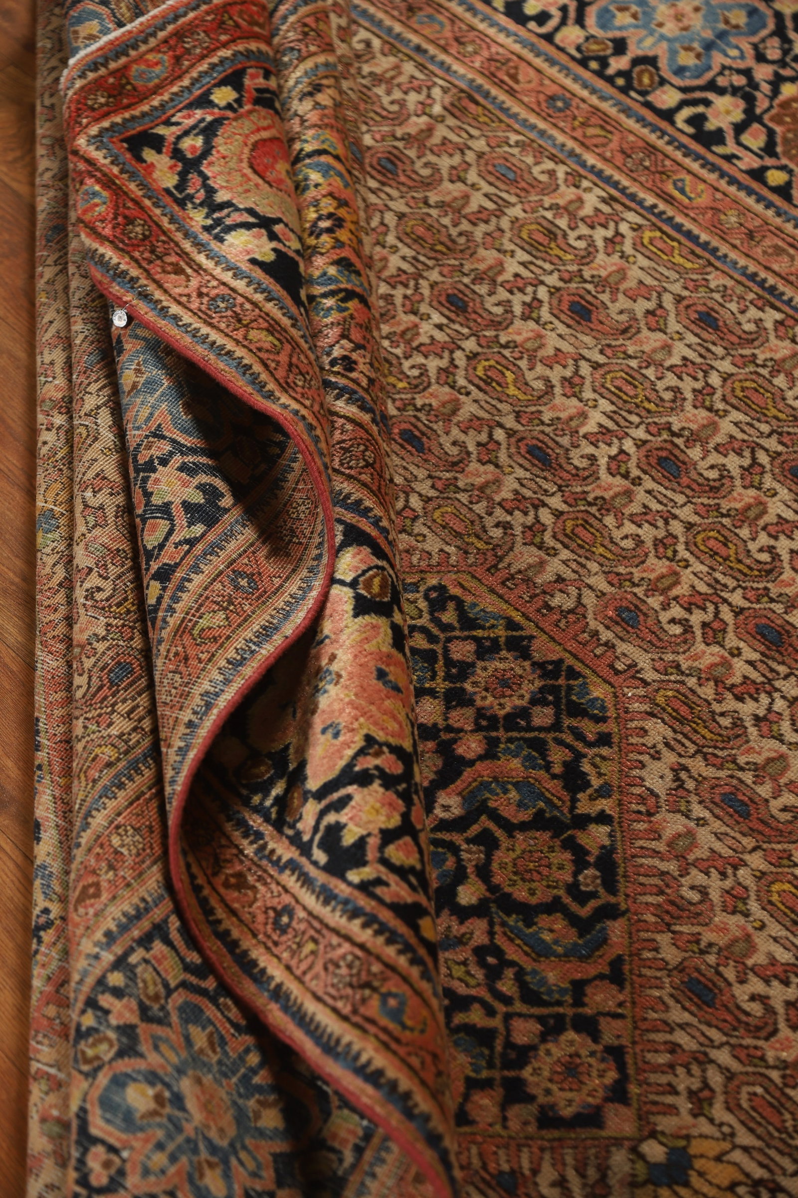 Pre-1900 Vegetable Dye Sarouk Farahan Persian Area Rug 5x8 - 17