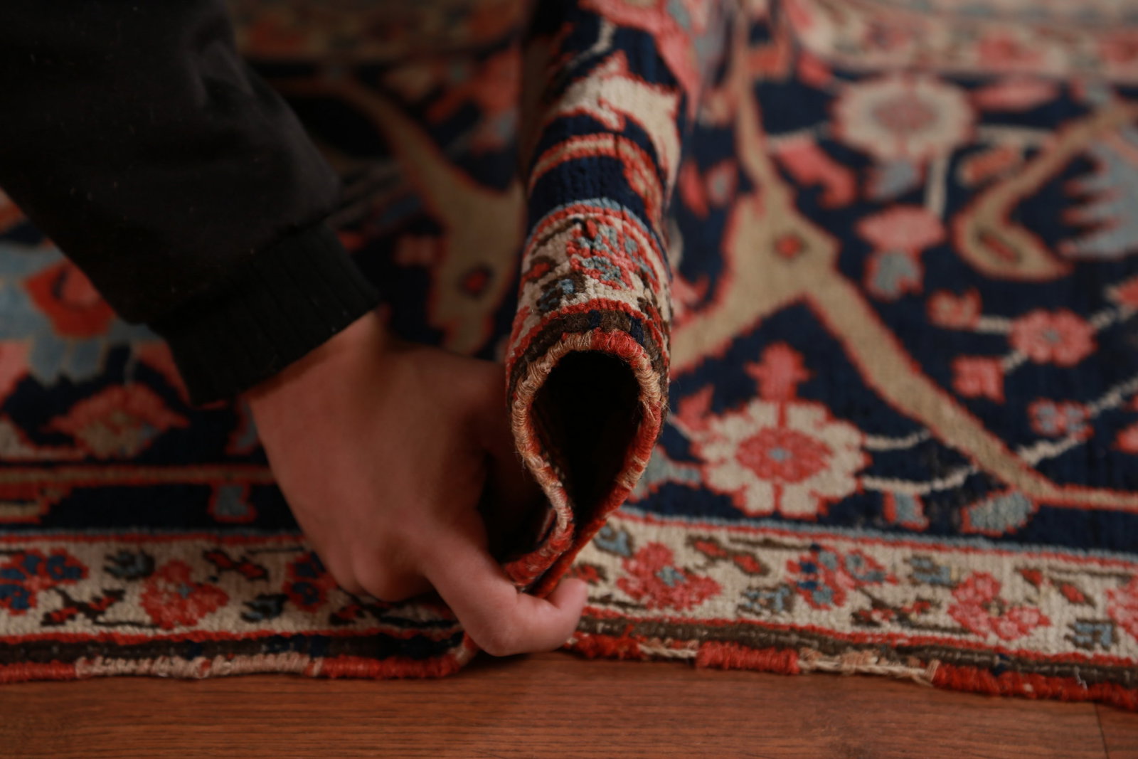 Pre-1900 Vegetable Dye Heriz Serapi Persian Large Rug 11x18 - 17