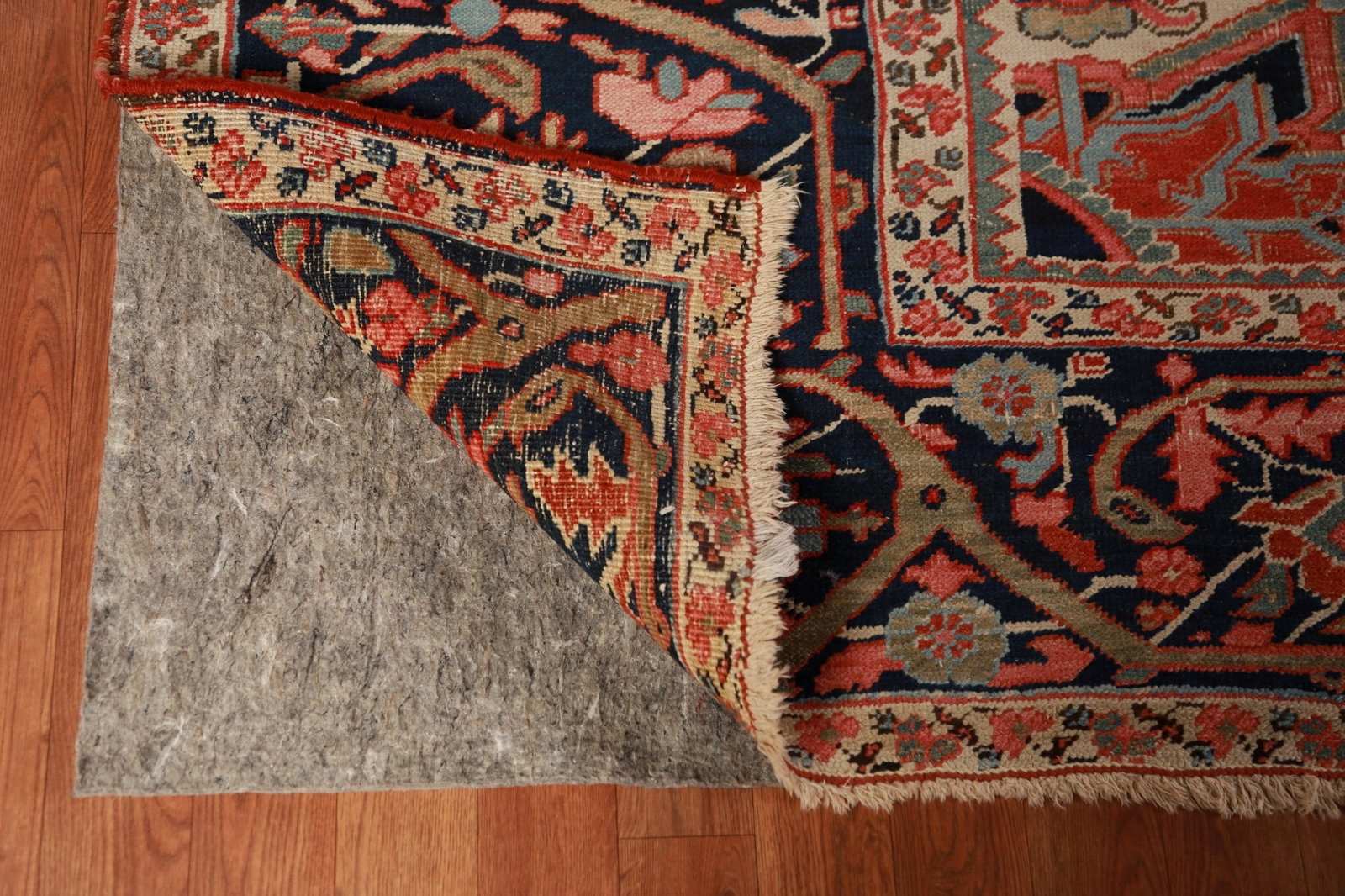 Pre-1900 Vegetable Dye Heriz Serapi Persian Large Rug 11x18 - 8