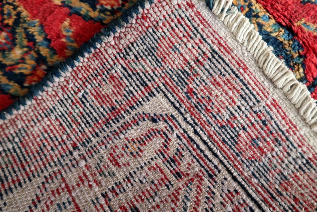 Handmade Vintage Persian Hamadan Rug 4.6' x 6.11 (137cm x 210cm), 1960s - 13