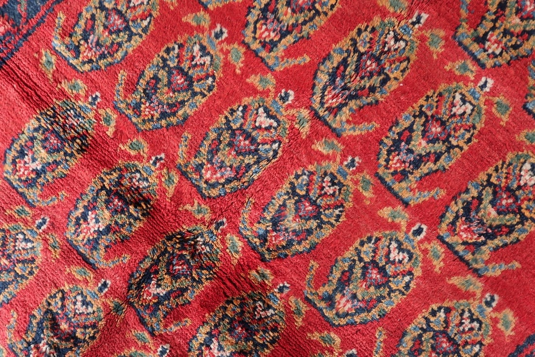 Handmade Vintage Persian Hamadan Rug 4.6' x 6.11 (137cm x 210cm), 1960s - 7