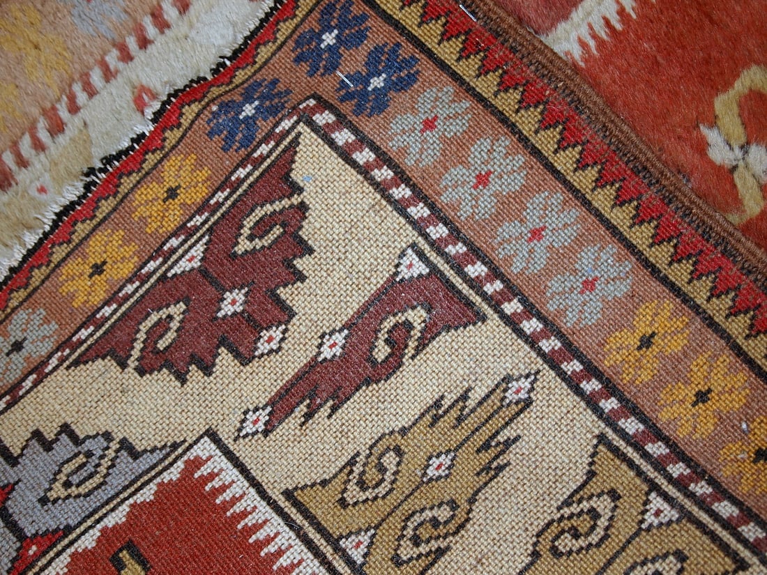 Handmade vintage Turkish Melas runner 2.5' x 9' (76cm x 267cm) 1950s - 5