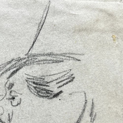 Vintage Drawing Original Man, Portrait, People Sketch Academic Artwork - 3