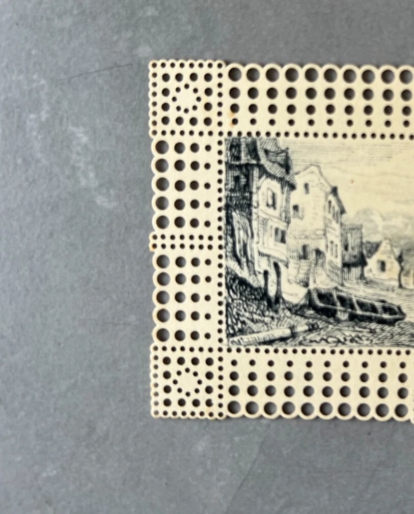 19th century Seaview, Boats, Cityview, Landscape - Drawing Vintage Original - 3