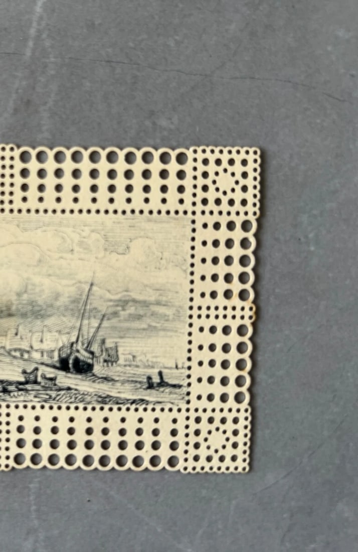 19th century Seaview, Boats, Cityview, Landscape - Drawing Vintage Original - 4