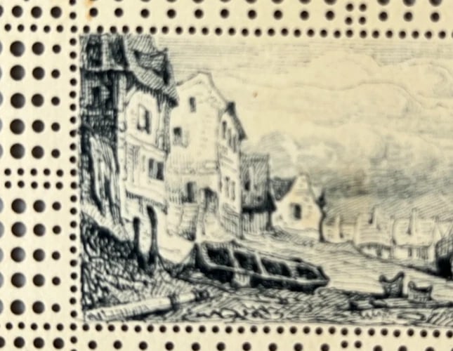 19th century Seaview, Boats, Cityview, Landscape - Drawing Vintage Original - 6