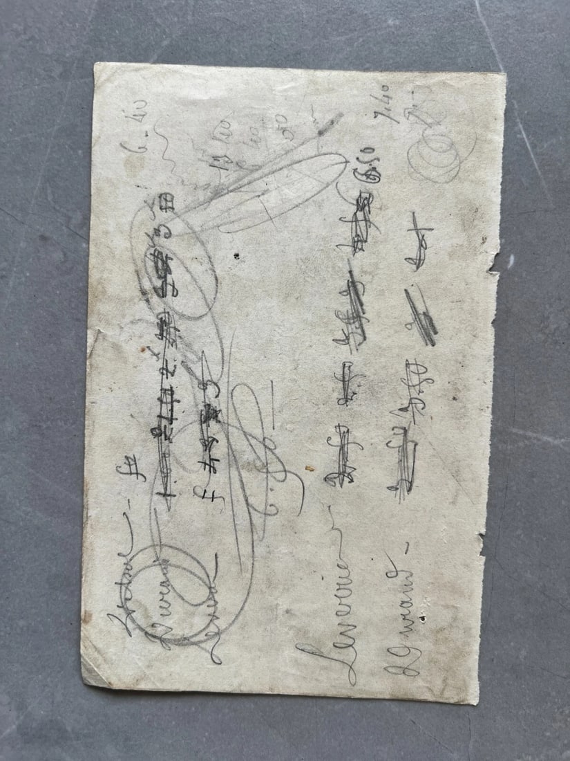 Antique Drawing Original Portrait, Man, Life Scene, Gentlemen signed - 8