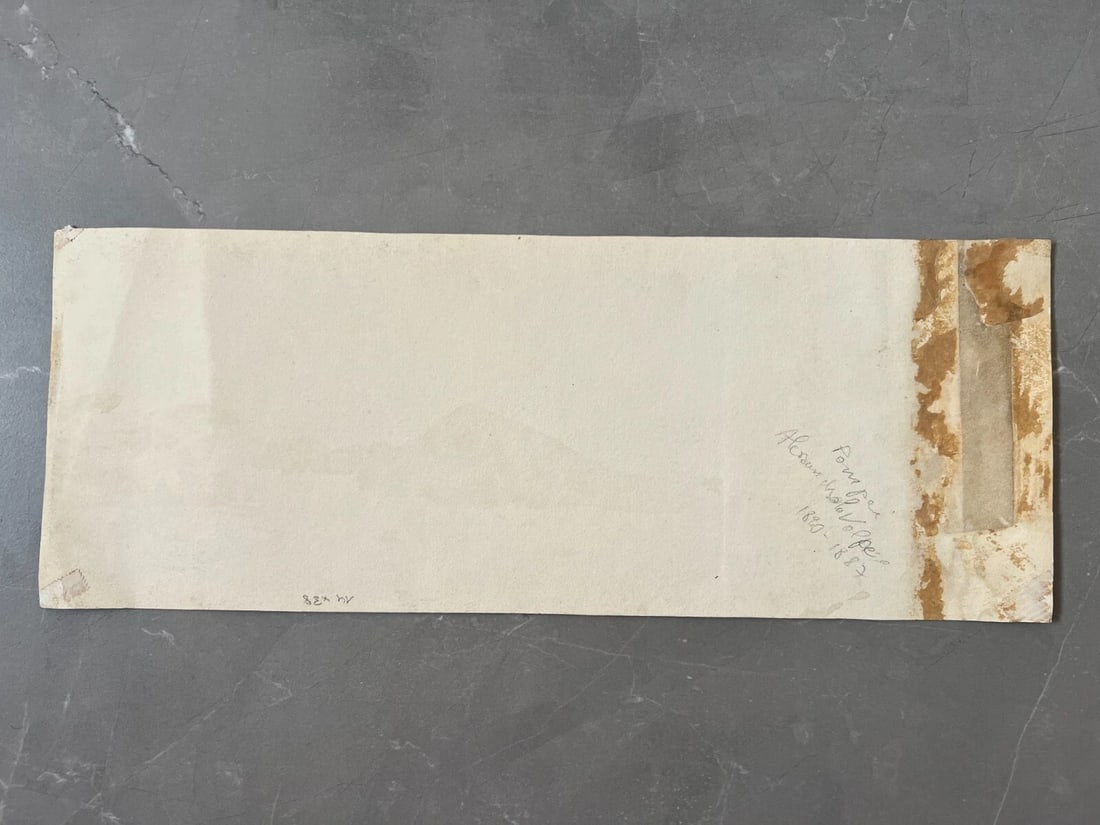 Antique Drawing Landscape, Volcano, Italy, Vesuv Alessandro LA VOLPE (1820-1887) - 8