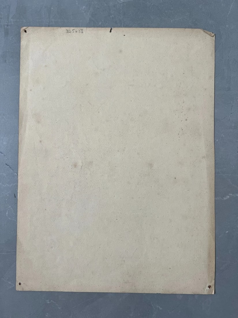 Antique Drawing Original Portrait Woman Dreaming Artwork - 8