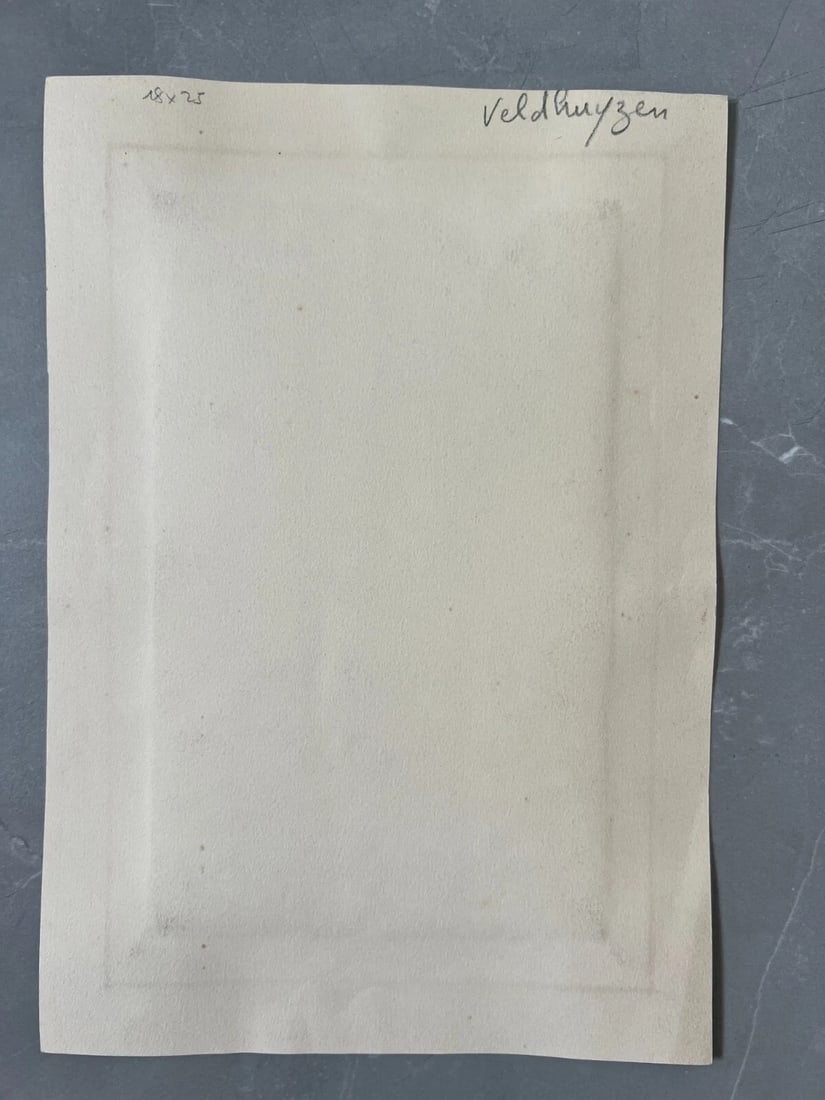 Antique Original Drawing Johannes VELDHUYZEN (1831-1910) Woman Portrait - 8
