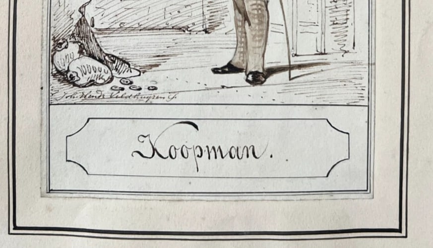 Antique Original Drawing Johannes VELDHUYZEN (1831-1910) Man Portrait - 6