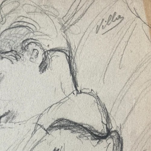 Antique Original Drawing Boy Portrait Child Sleeping 19th century - 4