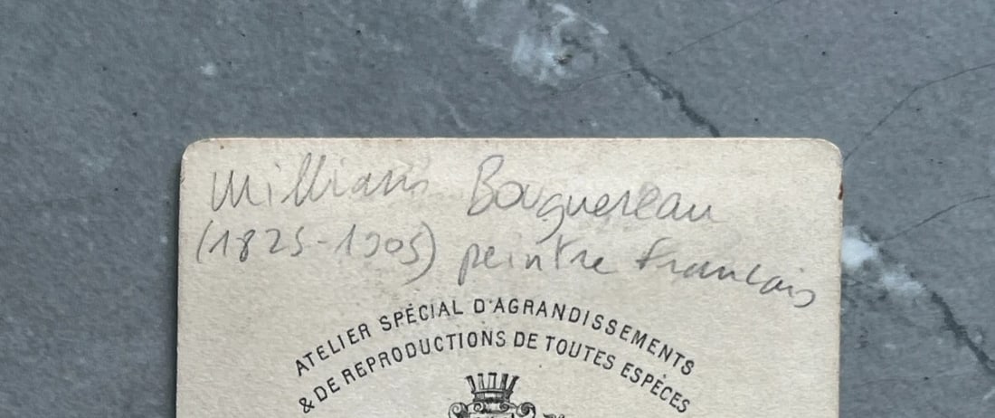 CDV Photo – William-Adolphe Bouguereau Portrait Photograph 19th century - 5