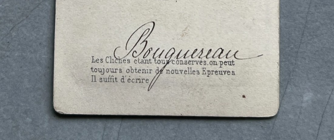 CDV Photo – William-Adolphe Bouguereau Portrait Photograph 19th century - 7