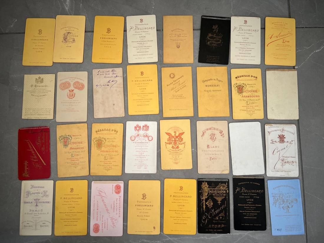 Lot of 30 Antique CDV Portraits - 19th Century Carte de Visite Collection - 2