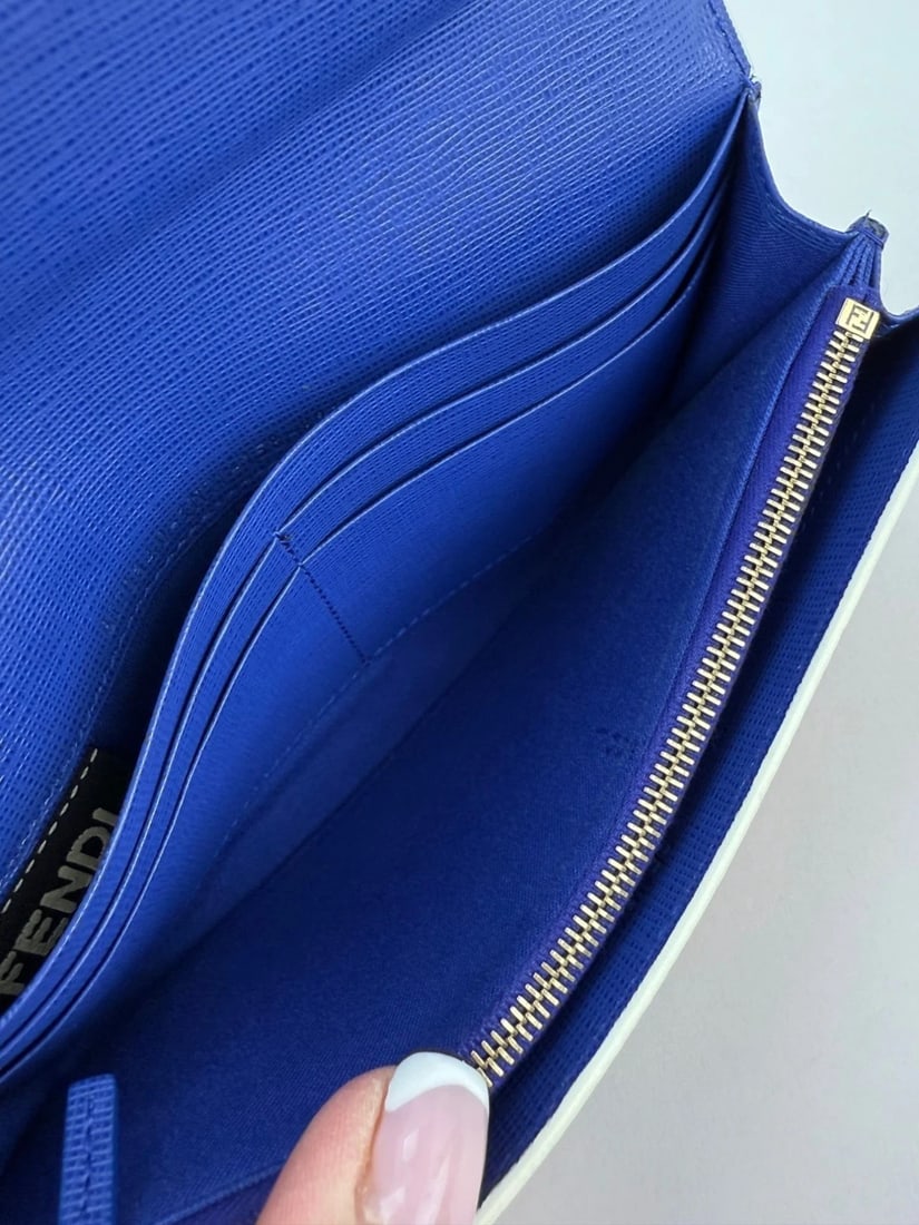 Fendi White Multicolor Vitello Elite Fendi Roma Graffiti Wallet - 7