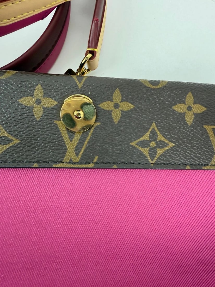 LOUIS VUITTON Cluny BB Bordeaux Fuchsia Monogram Shoulder Bag - 15