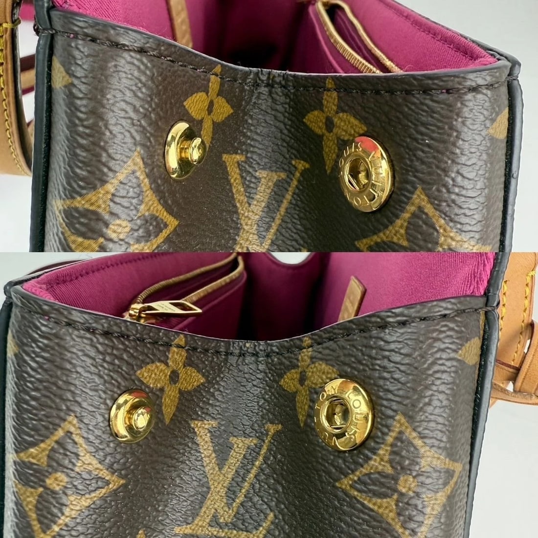 LOUIS VUITTON Cluny BB Bordeaux Fuchsia Monogram Shoulder Bag - 17