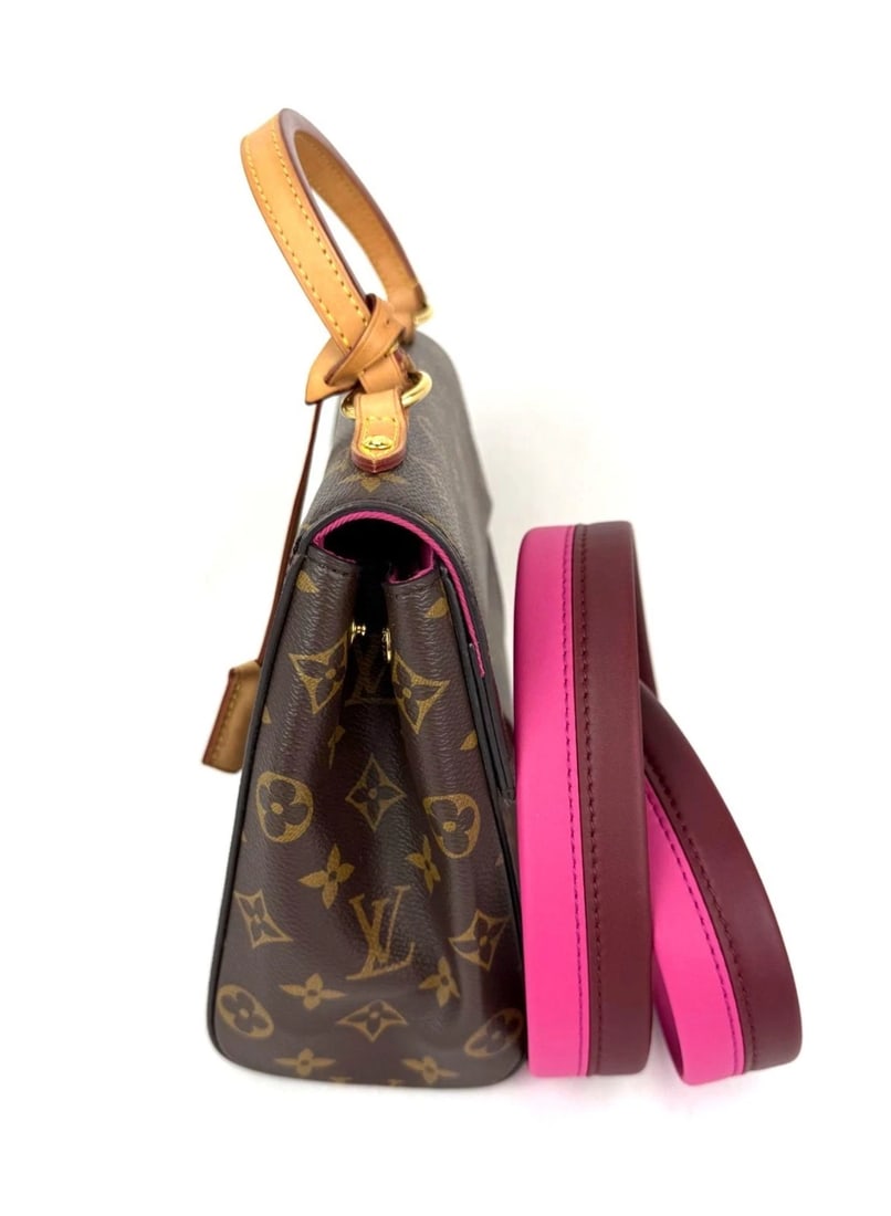 LOUIS VUITTON Cluny BB Bordeaux Fuchsia Monogram Shoulder Bag - 4